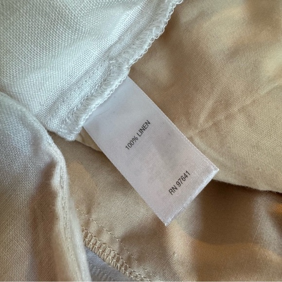 J. Jill Love Linen Pants 100% Linen White Pull-on Tapered Leg Lightweight S - Picture 6 of 7